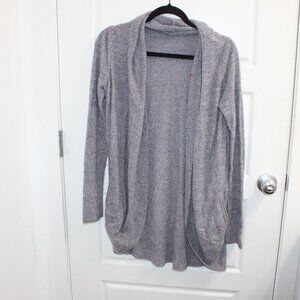 Barefoot Dreams Medium Gray CozyChic Lite Circle Cardigan Sweater Pockets